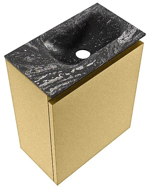 Mondiaz Ture DLux toiletmeubel 40cm oro met wastafel lava rechts zonder kraangat