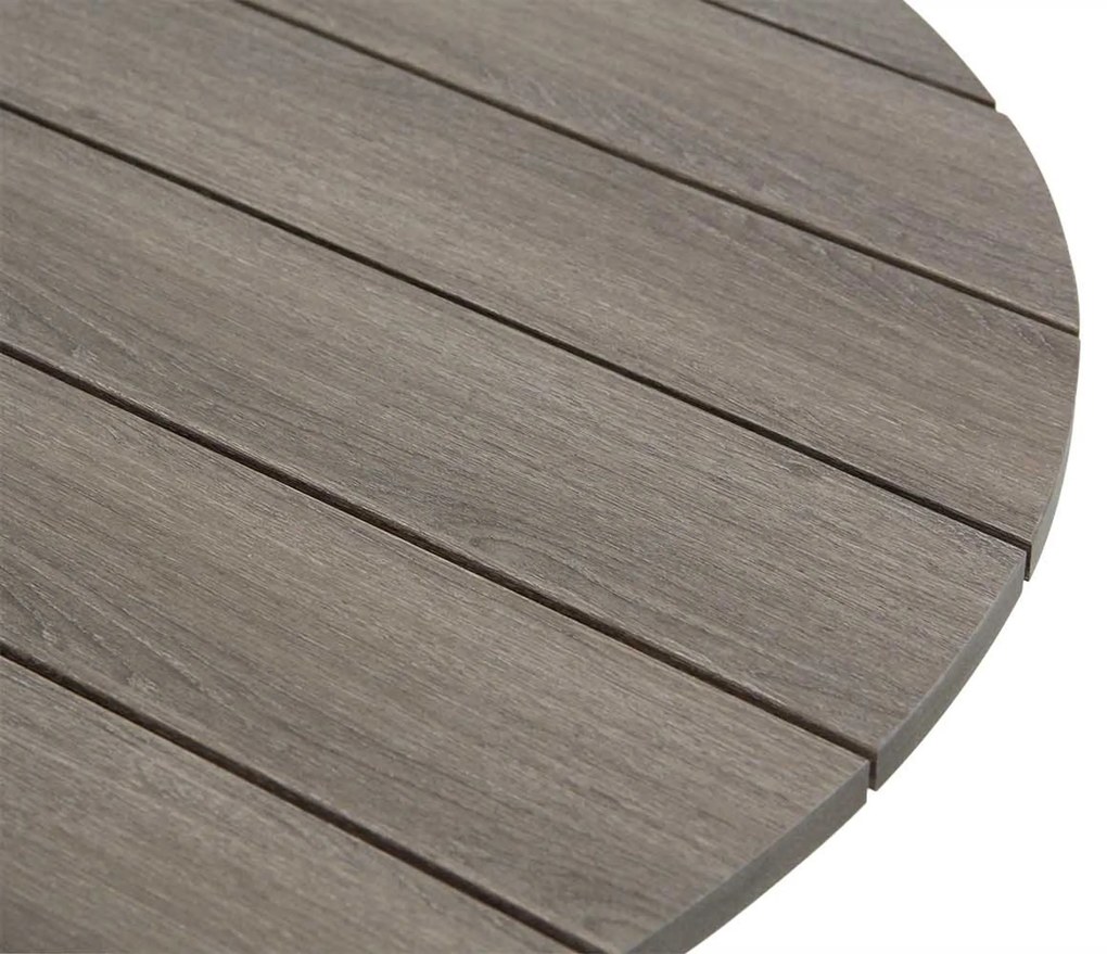 Tuinset Ronde Tuintafel 4 personen 125 cm Kunststof Grijs Domani Furniture Alba/Ancona