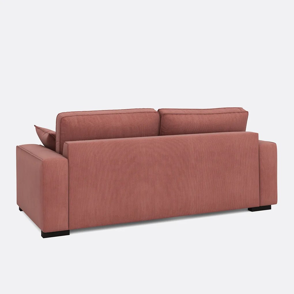 Slaapbank van fluweel, 2, 3 of 4 zits, Comfort Bultex®, Cecilia