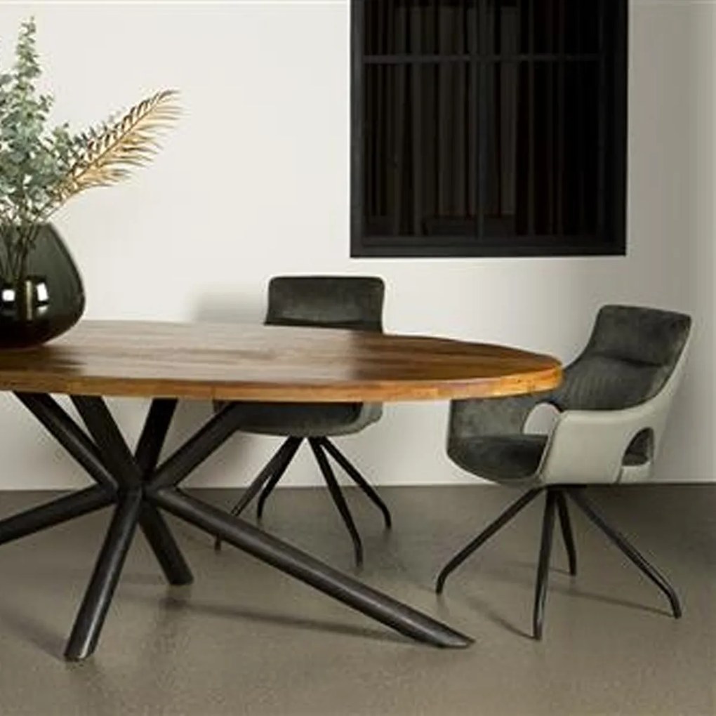 Tower Living Mangohout Eettafel Ovaal 220 Cm Selva - 220 X 110cm.