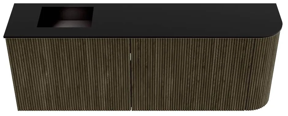 Mondiaz Joya 110cm toiletmeubel ronding rechts shadow met wastafel faye links zonder kraangat urban