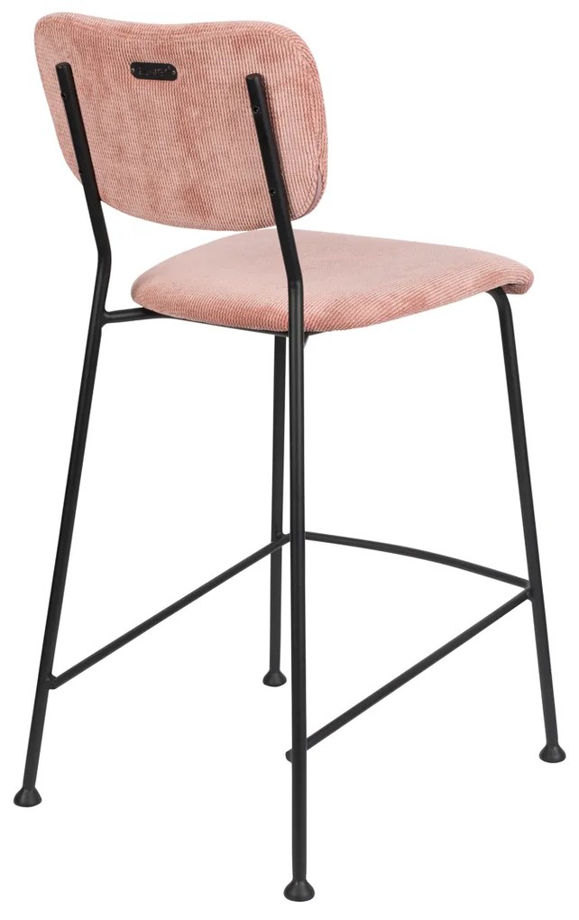 Zuiver Benson Lage Barkruk Stof Roze