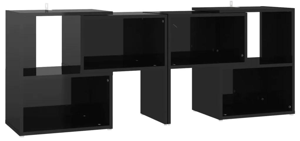 vidaXL Tv-meubel 104x30x52 cm spaanplaat hoogglans zwart