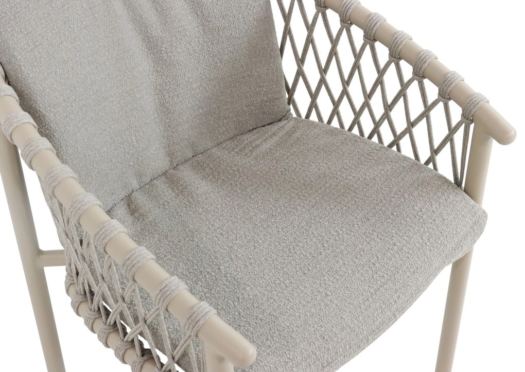 Tuinset 6 personen Aluminium/rope Taupe 4 Seasons Outdoor Allora/Boston