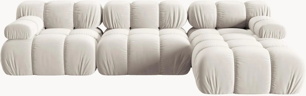 Modulaire fluwelen hoekbank Tropea (4-zits)