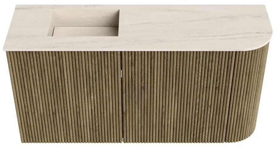 Mondiaz Joya DLux 80cm toiletmeubel ronding rechts dusk met wastafel faye links 1 kraangat meli