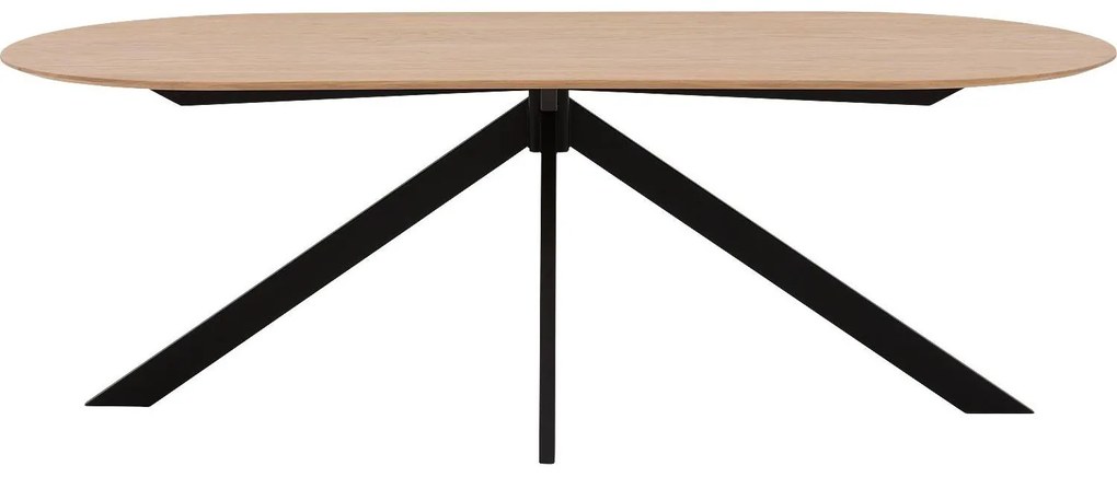 Goossens Excellent Eettafel Uniek, Semi rond 220 x 100 cm