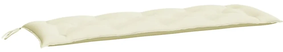 vidaXL Tuinbankkussen 150x50x7 cm stof crèmewit