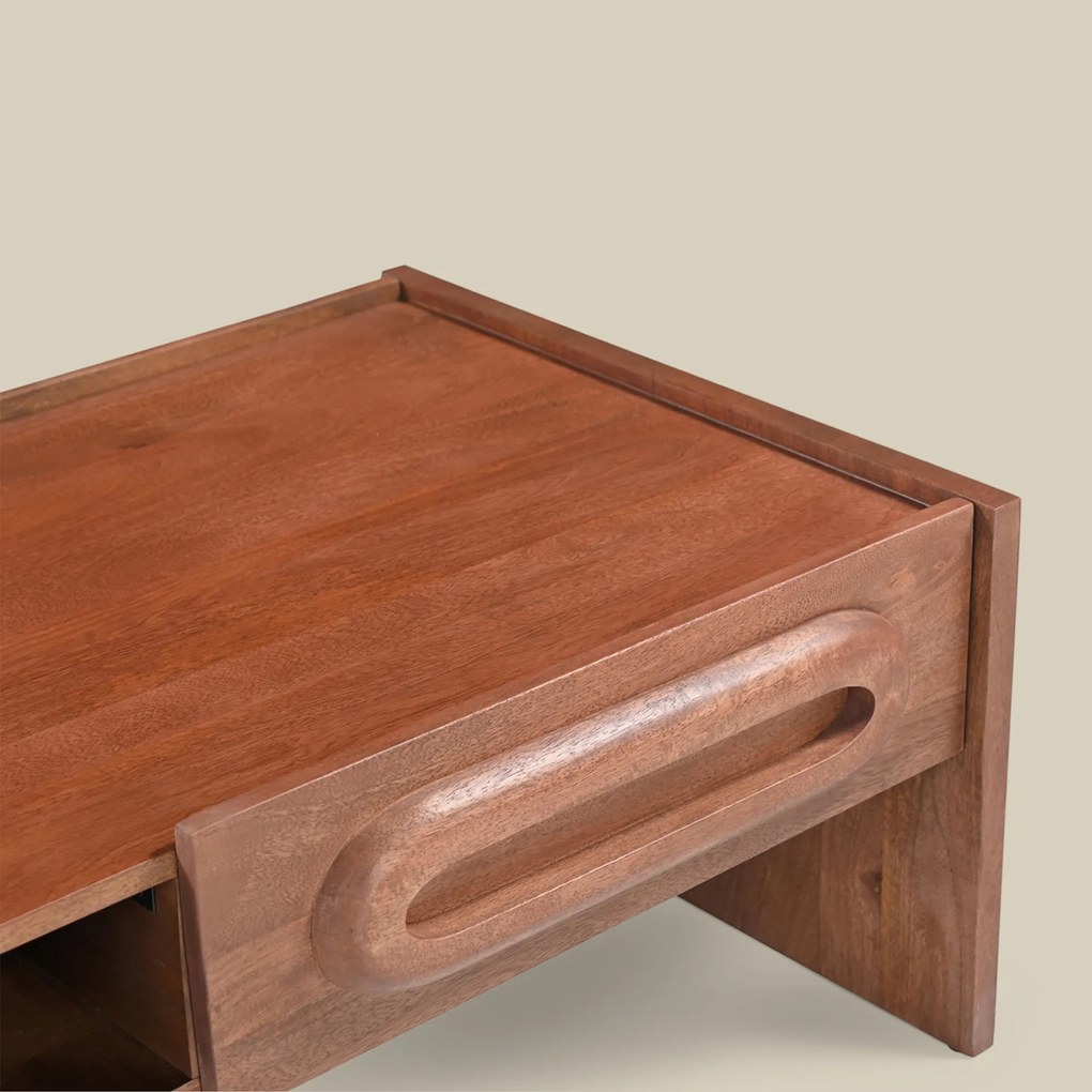 Houten Salontafel Vintage Design - 120 X 60cm.