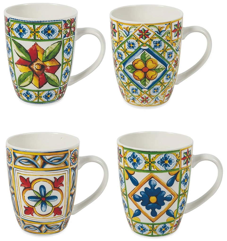 Set van 4 mokken Costiera | Villa D'Este Home Tivoli