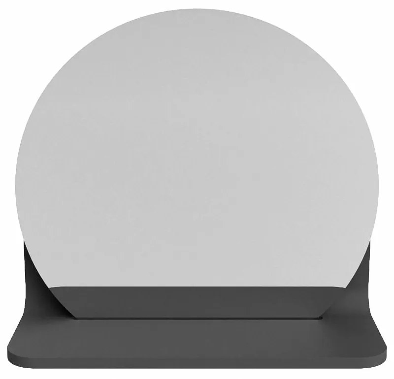 Mondiaz Spot spiegel rond Ø30cm met planchet dark grey