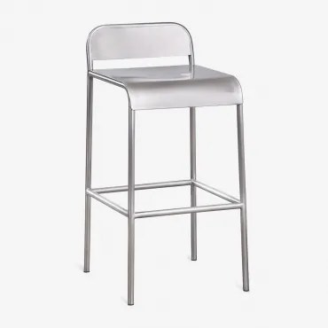 Narnial Set Van 4 Hoge Krukken In Roestvrij Staal Roestvrij Staal & ↑65 Cm - Sklum