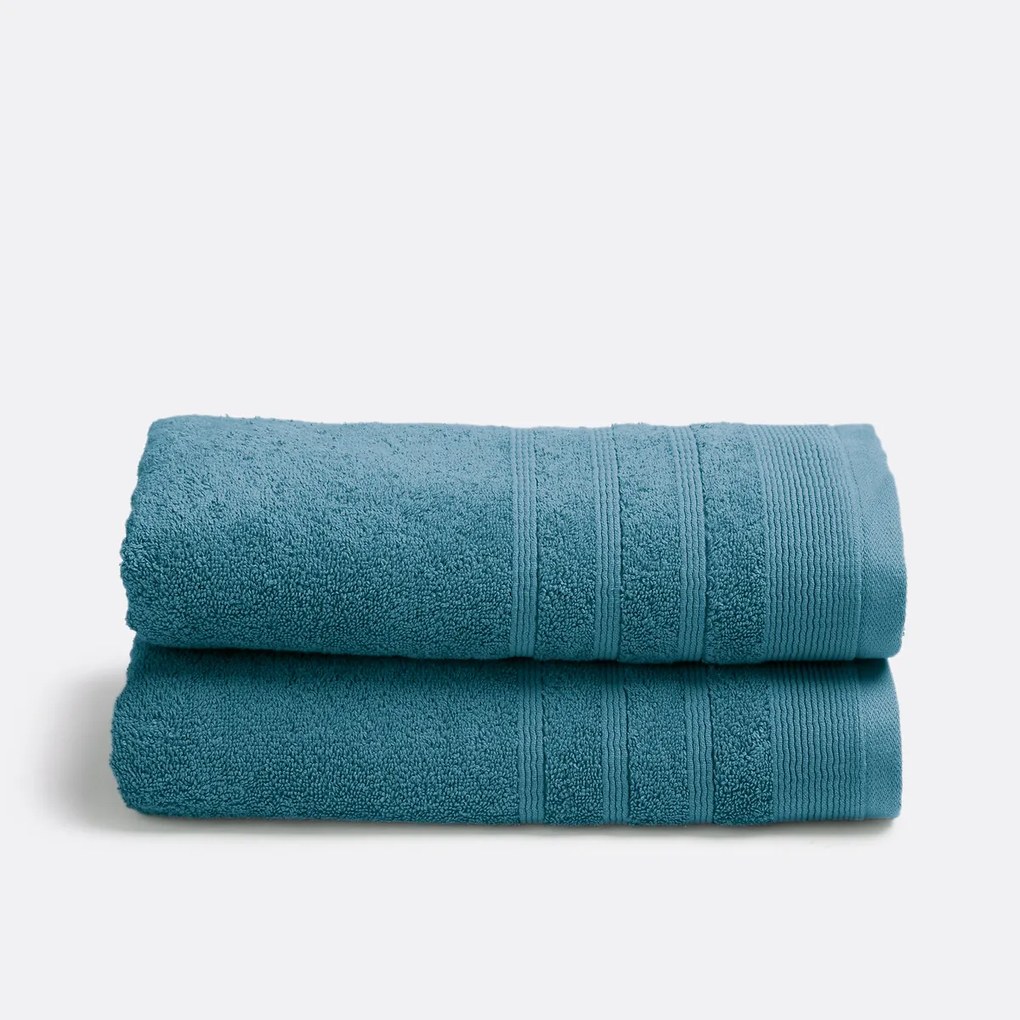 Set van 2 handdoeken in badstof 600 g/m2, Zavara