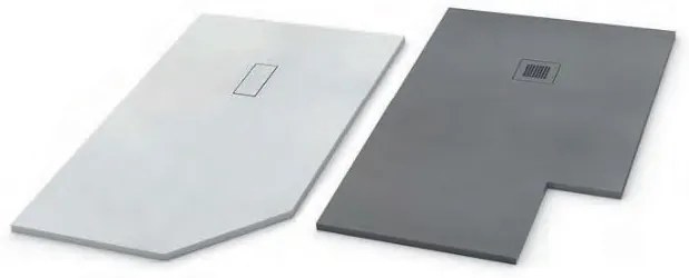 SaniGoods Slate composiet douchebak zwart 100x100cm vierkant anti-slip