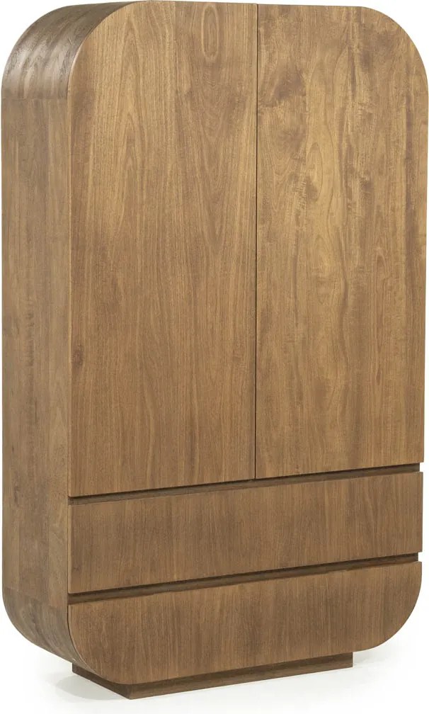 Grote Kast Hout Met Ronde Hoeken - 110x40x180cm.