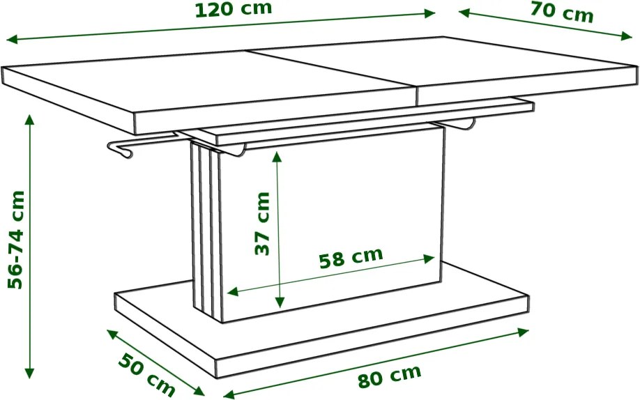 ASTON wit, salontafel