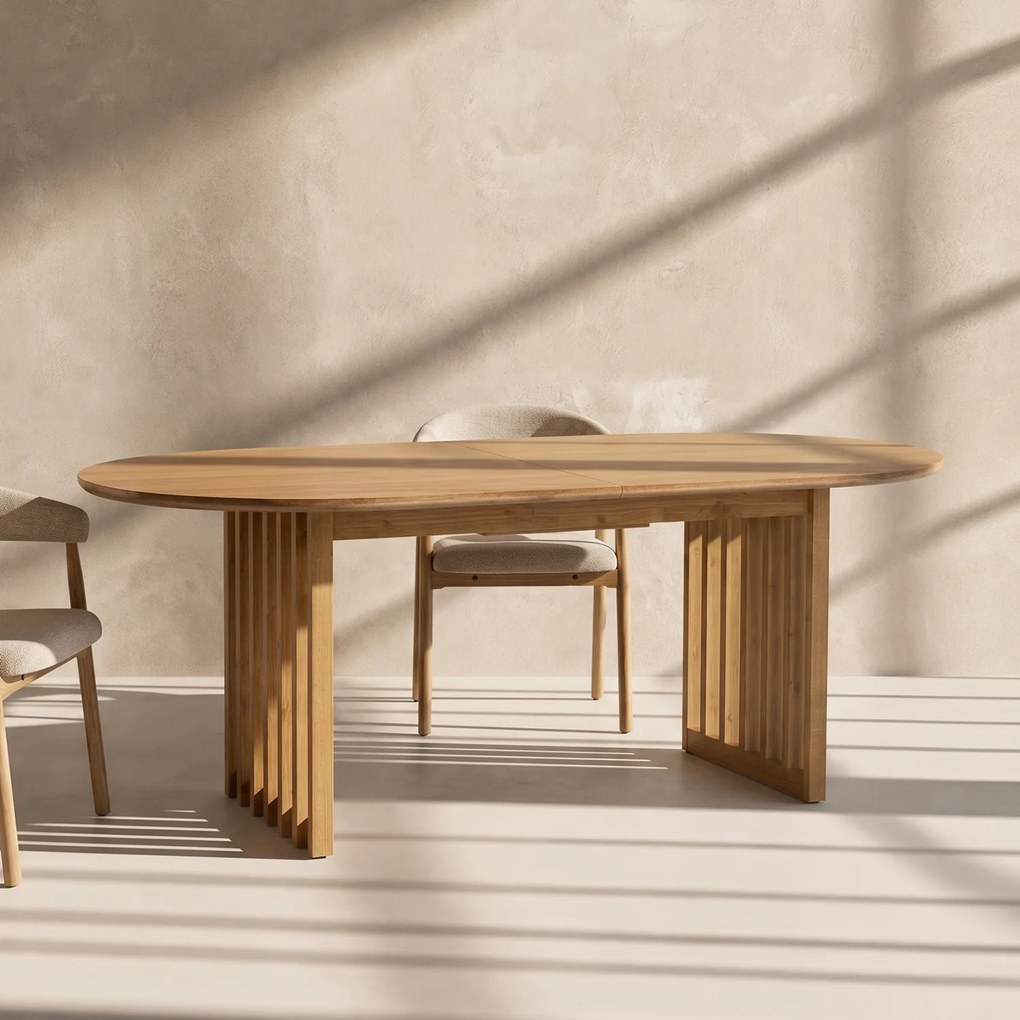 Dutchbone Barlet Oak Ovale Eettafel Uitschuifbaar Eiken