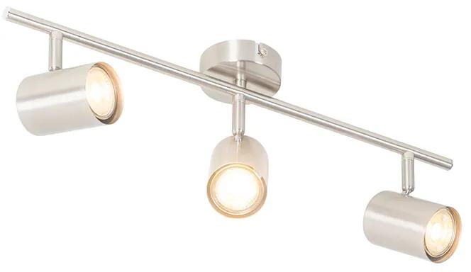 Moderne plafondlamp staal 3-lichts verstelbaar - Jeana Modern GU10 Binnenverlichting Lamp