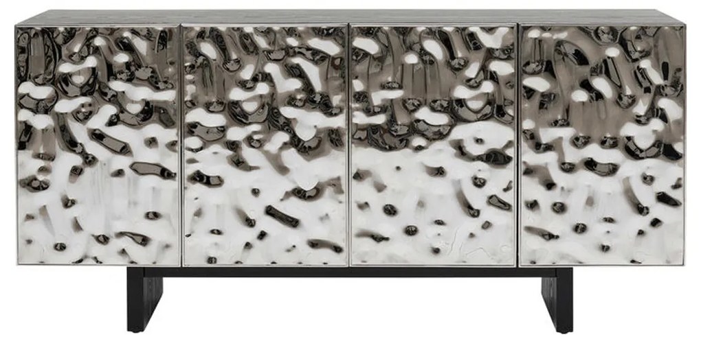 Kare Design Caldera Design Dressoir Zilver Zwart - 160x45x78cm.