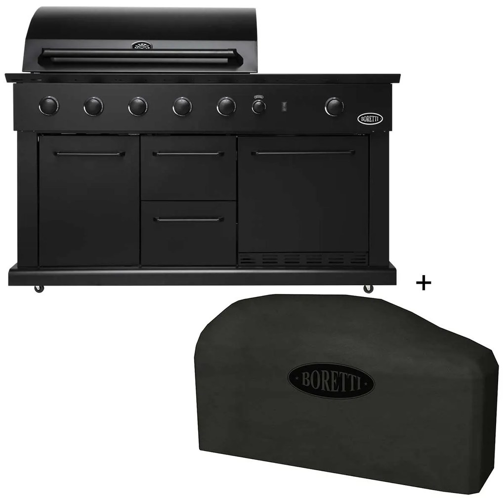 Boretti Luciano Nero buitenkeuken incl. beschermhoes