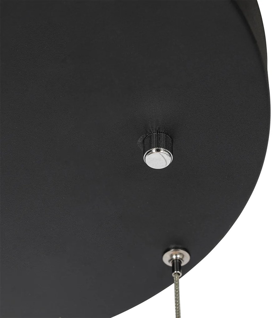 Hanglamp zwart rond incl. LED 3-staps dimbaar 3-lichts - Lyani