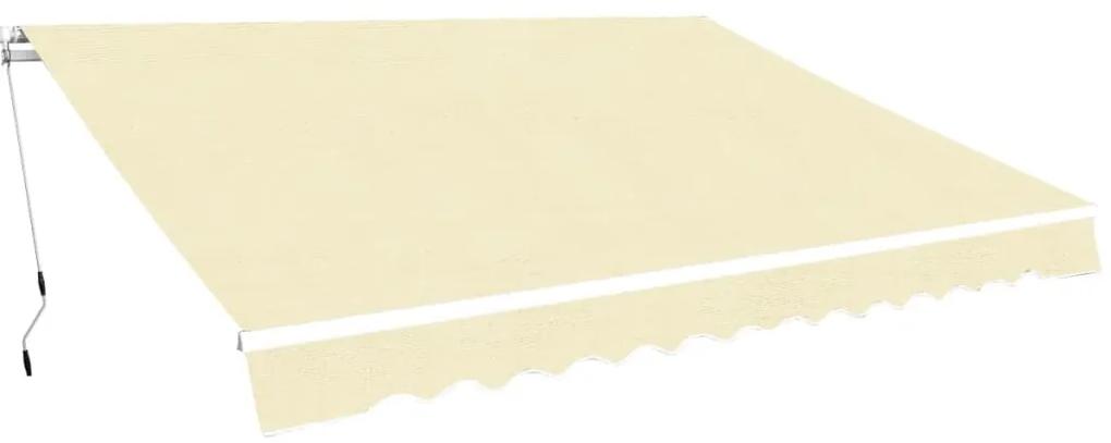 vidaXL Luifel handmatig uittrekbaar 400 cm crème