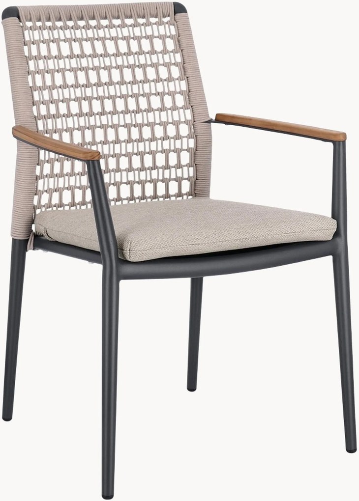 Tuin loungefauteuil met armleuningen Maddox, 4-delig
