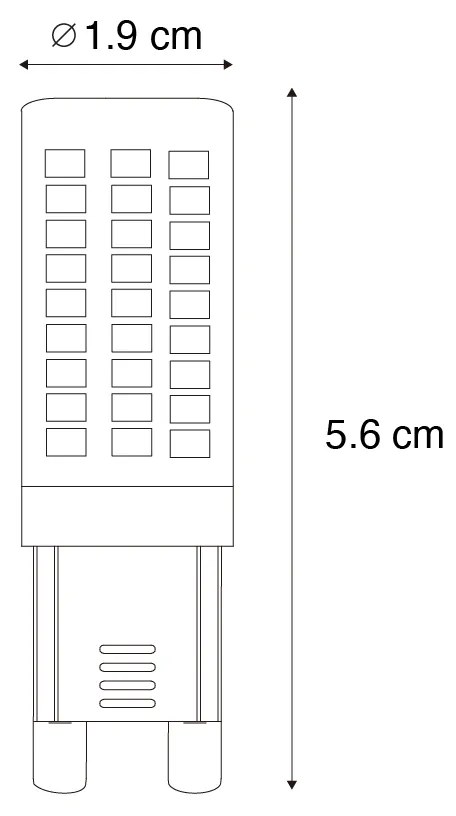 Set van 5 G9 3-staps dimbare LED lampen opaal 4.5W 500 lm 4000K