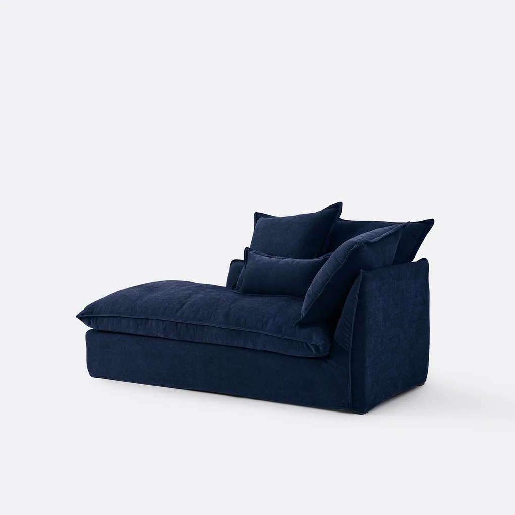 Longchair links, afneembare hoes, in gemêleerd polyester, ODNA