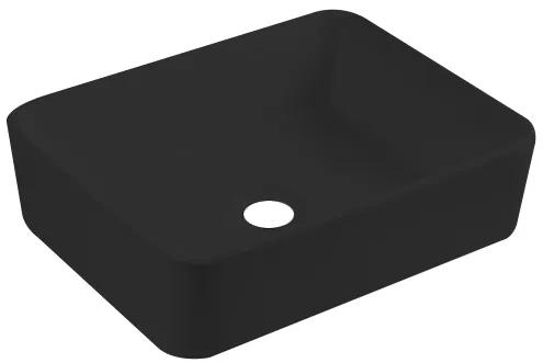 Best Design Roveto opbouw wastafel waskom mat zwart 48x37x13cm