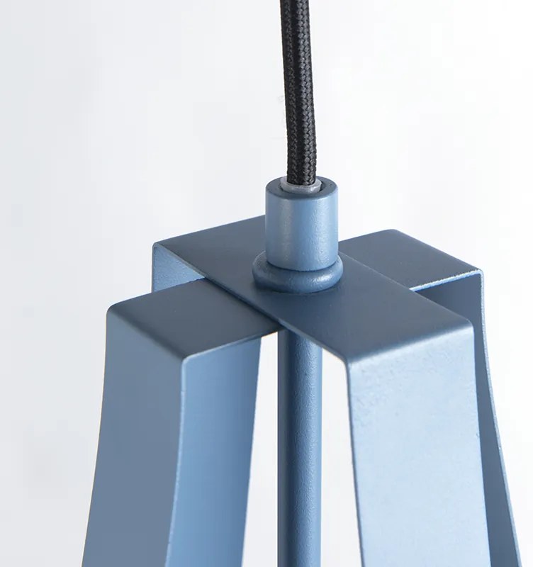 Vintage hanglamp blauw rond 43cm - Living