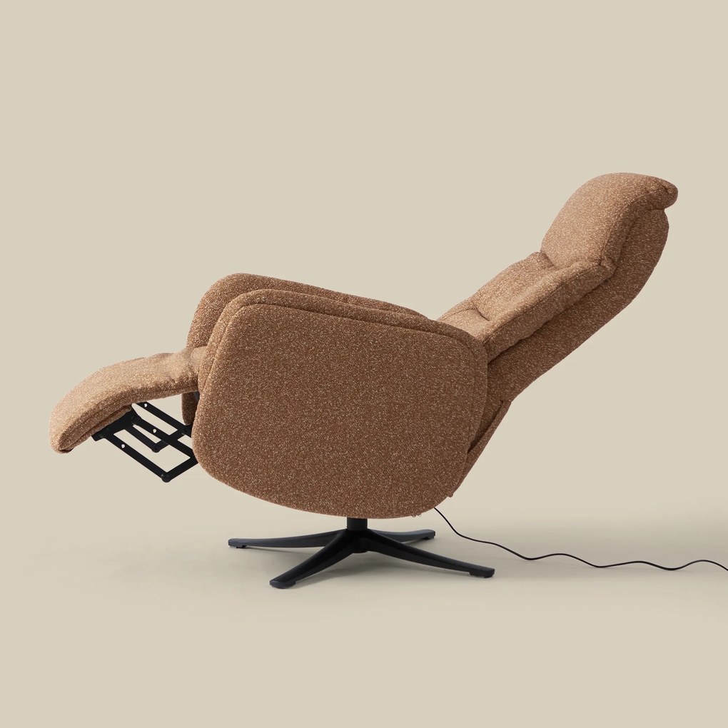 Elektrisch Verstelbare Stoel Stof Terracotta