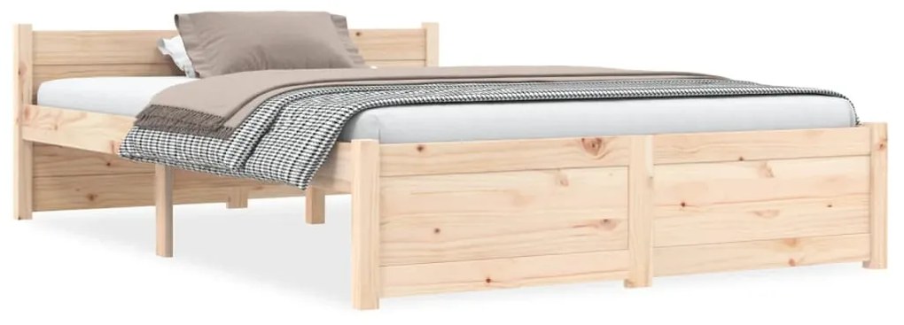 vidaXL Bedframe massief hout 135x190 cm 4FT6 Double