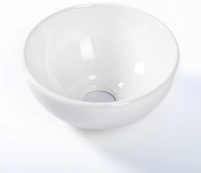 QeramiQ Dely Waskom - 20x20x9cm - keramiek - rond - glans wit SW1102400