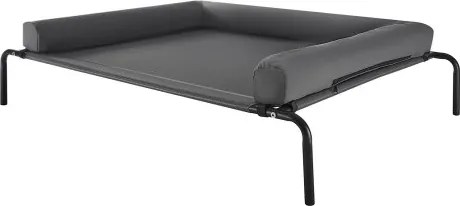 VEVOR Verhoogd hondenbed voor grote honden, draagbare verhoogde hondenligstoel met wasbaar kussen en ademend Teslin-gaas, verkoelend hondenbed voor binnen/buiten XL grijs