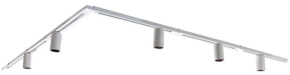 Modern railsysteem met 5 Spot / Opbouwspot / Plafondspots wit 1-fase GU10 50mm - Iconic Ruby GU10 Binnenverlichting Lamp