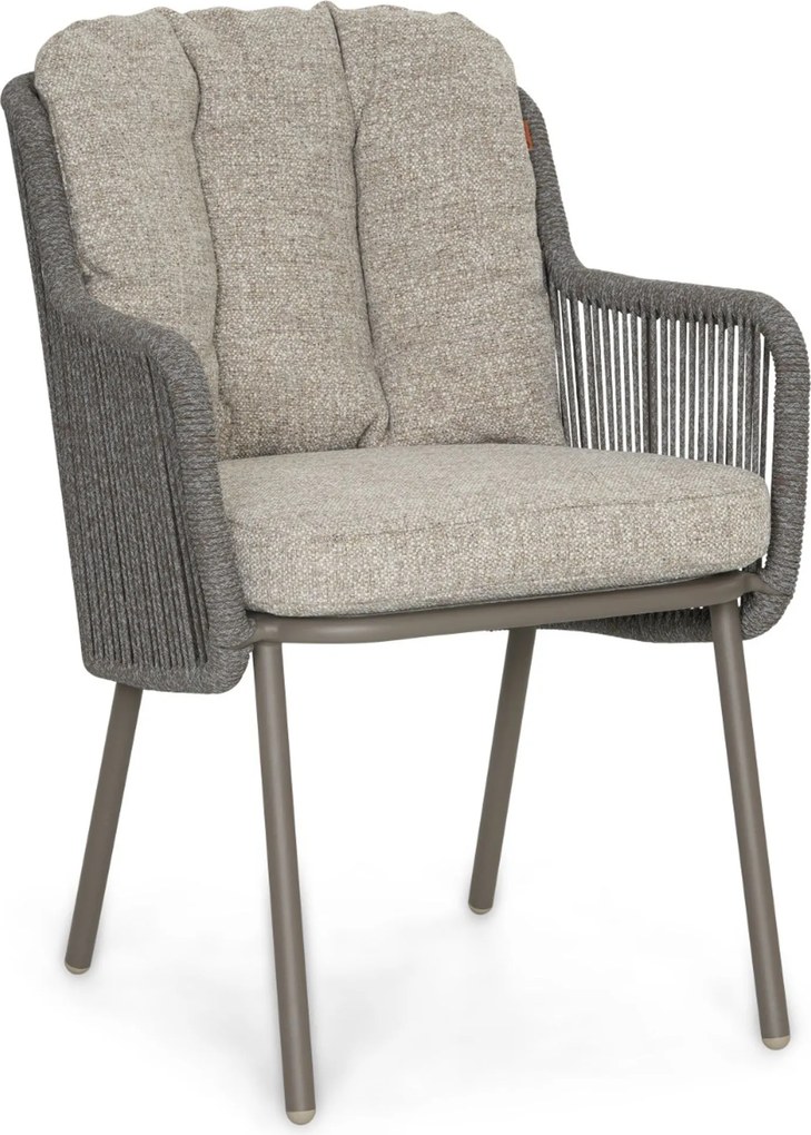 Tuinset Ronde Tuintafel 6 personen 158 cm Rope Taupe  Santika Furniture Santika