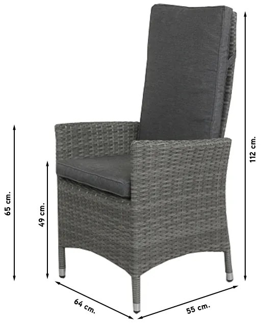 Timber organic grey/Rome grey 240 cm. tuinset - 7-delig