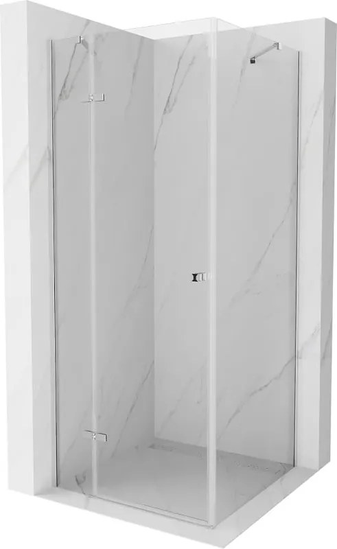 Mexen Roma douchecabine met draaideur 90 x 90 cm, transparant, chroom - 854-090-090-01-00