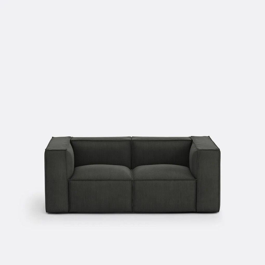 Modulaire bank, 2-zit, ribfluweel, Seven