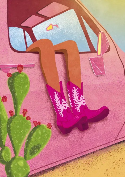 Ilustratie Cowgirl, Raissa Oltmanns