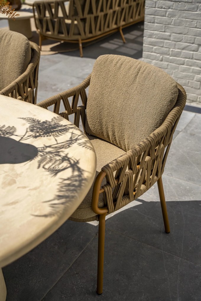 4 Seasons Outdoor Biarritz tuinstoel amber Tuinstoel beige weerbestendig