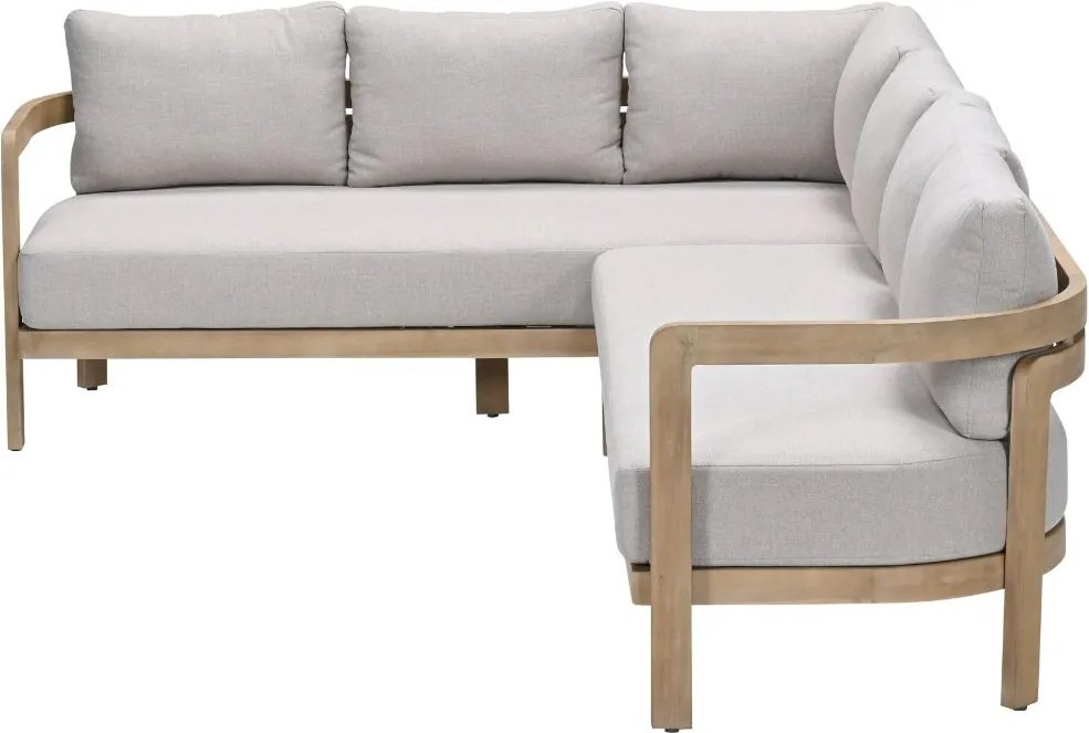 Garden Impressions Sirocco lounge dining set 3-delig links - acacia - grey sand