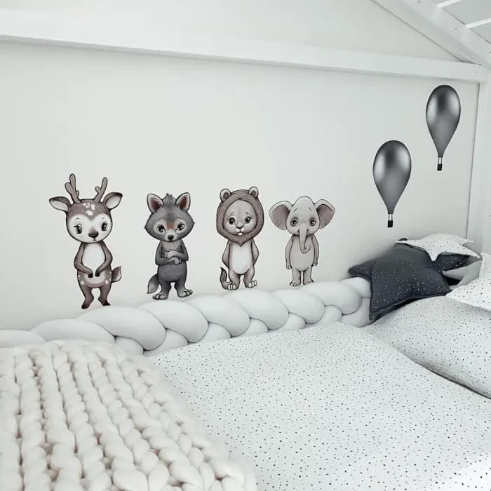Muursticker dieren - INSPIO dieren met groeimeters