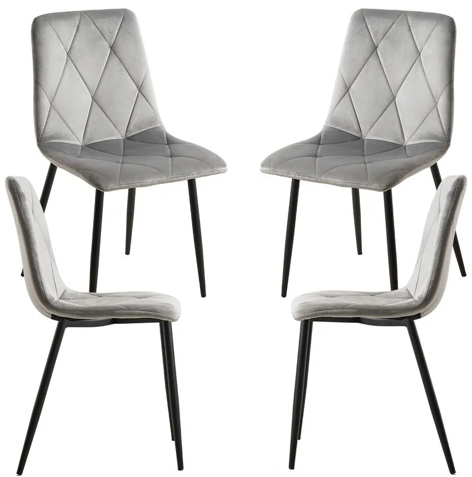 Set 4 Fluwelen Lyke Stoelen