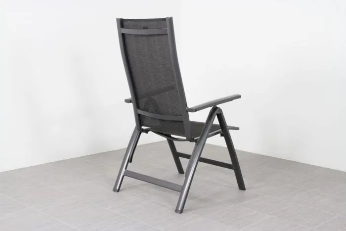 Hartman Roma/Kings 4-persoons verstelbare tuinset 180x100 cm. - Antraciet