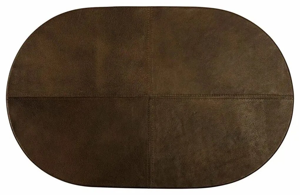 Richmond Interiors Zillon Laptoptafel Bruin Leder - 55 X 35cm.