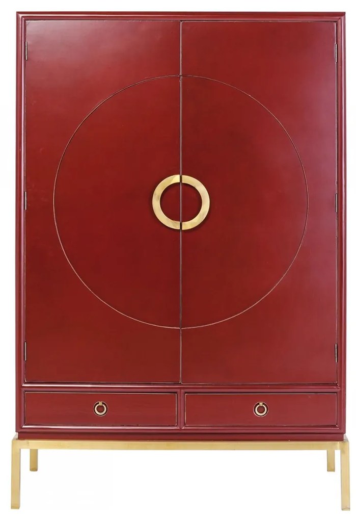 Kare Design Disk Bordeauxrode Kledingkast - 120x55x180cm.