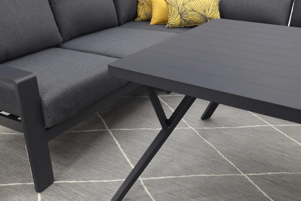 Rondo lounge diningset – Carbon black/mystic grey