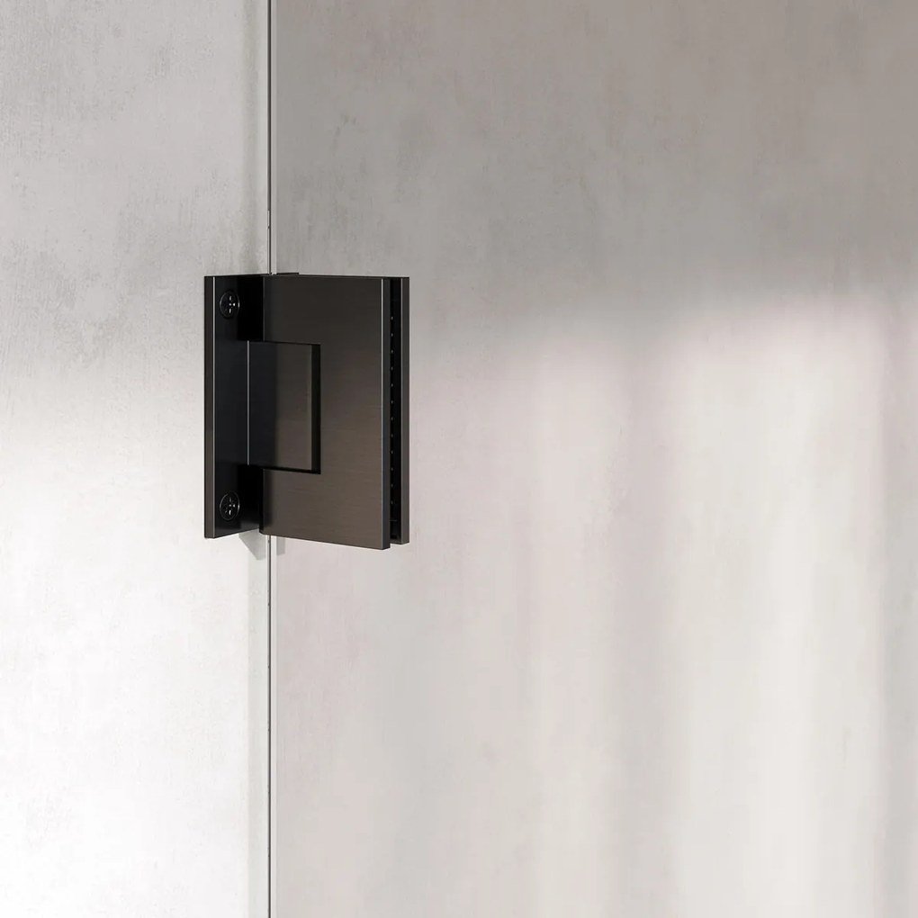 Brauer Void Carving profielloze douchecabine 100x140cm gunmetal geborsteld PVD
